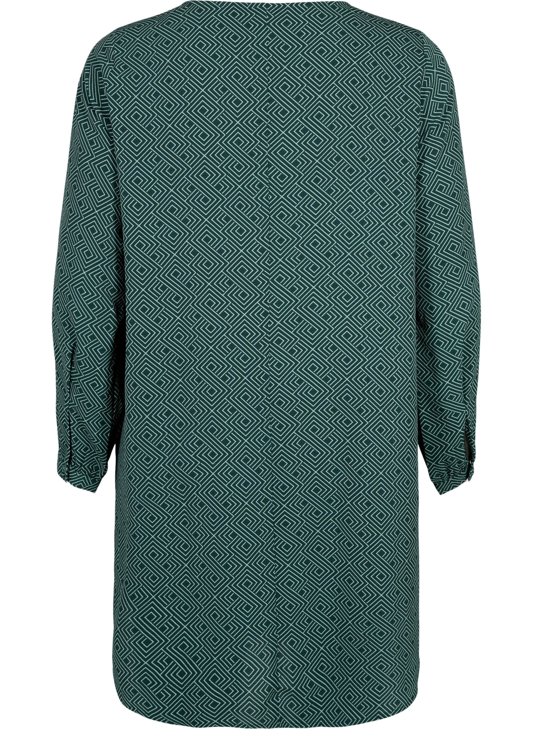 ZizziKjole med V-hals og trykk, Scarab Graphic AOP, Packshot image number 1