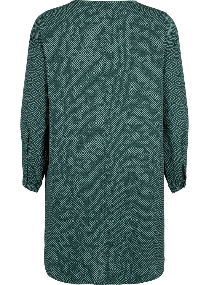 Kjole med V-hals og trykk, Scarab Graphic AOP, Packshot image number 1