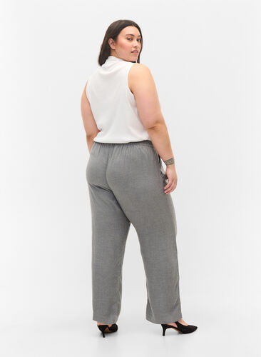 Klassisk bukse med lommer, Grey Melange, Model image number 1