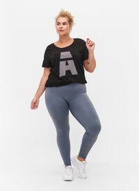 Treningstights med ribbet struktur, Stormy Weather, Model