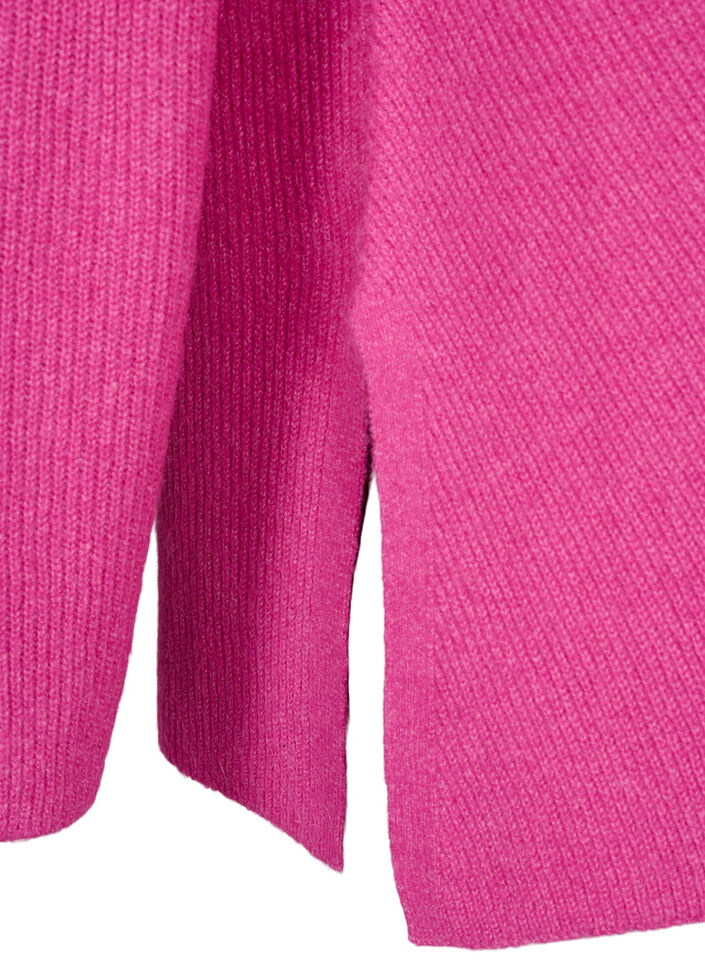 Melert-genser med splitt i siden, R. Rose/White Mel., Packshot image number 3