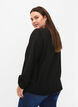 Bluse i viskose med heklede detaljer, Black, Model image number 1