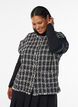 Rutete vest med dekorative knapper, Svart, Model image number 0