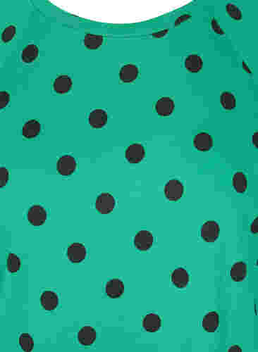 Prikkete kjole med 3/4-ermer, Jolly Green Dot, Packshot image number 2