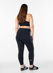 7/8-lengde treningstights med sporty kontrastkanter, Svart, Model image number 2