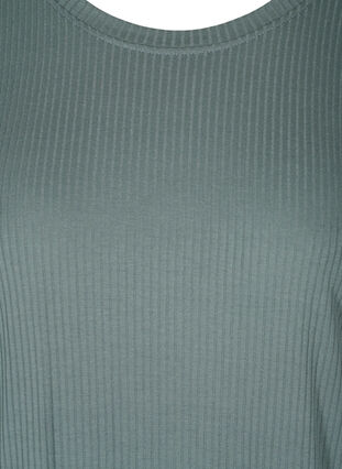 Bluse med knyting i ribbet struktur, Balsam Green, Packshot image number 2