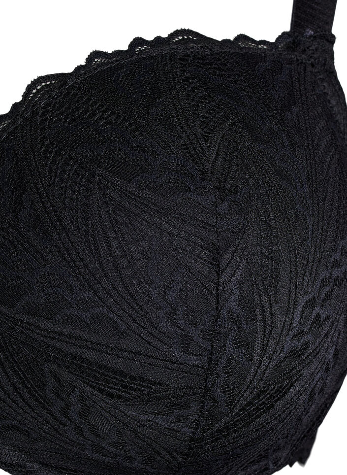 Formstøpt blonde-BH med bøyle, Black, Packshot