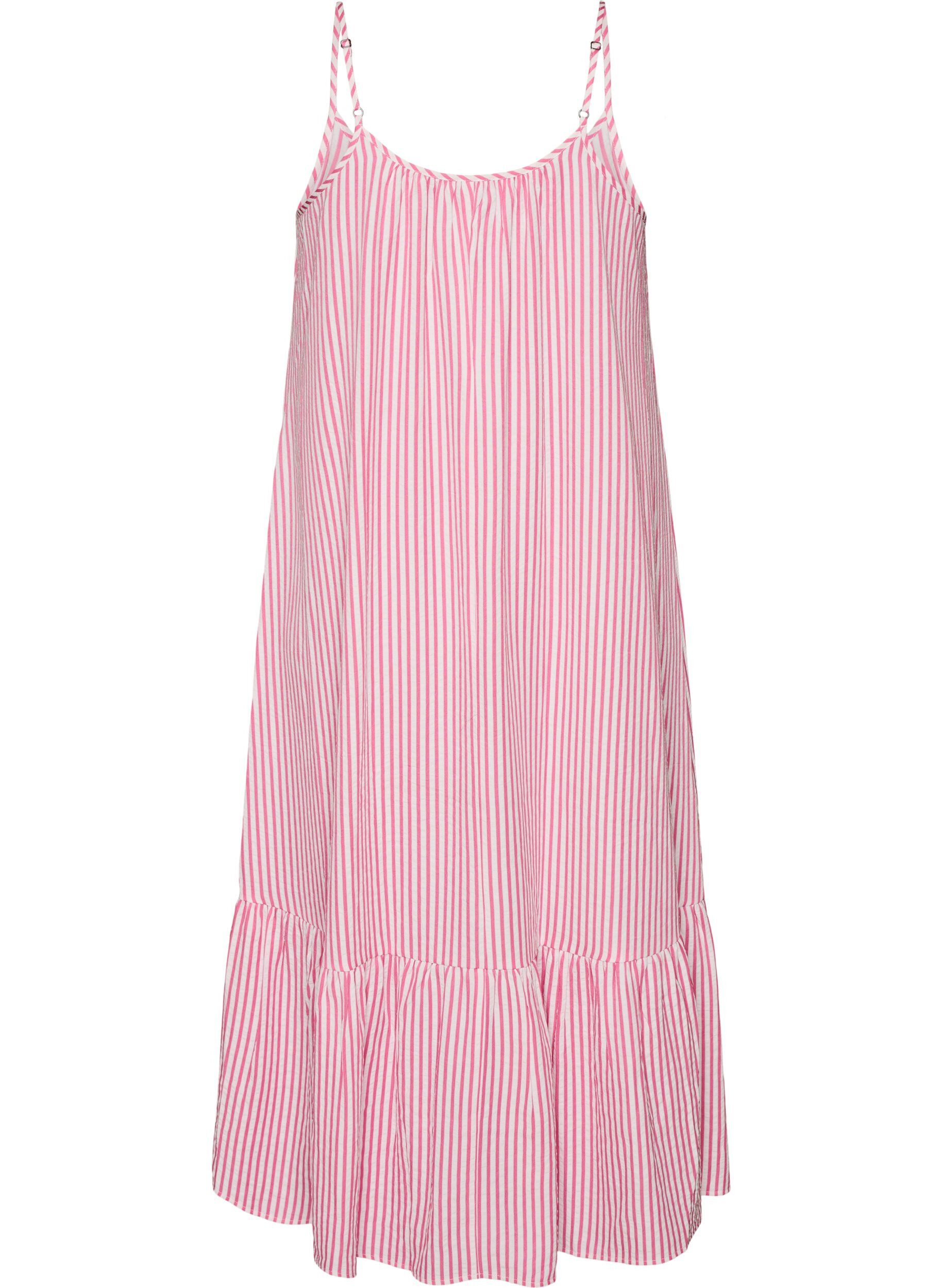 ZizziSommerkjole med striper og A-form, Rosa, Packshot image number 1