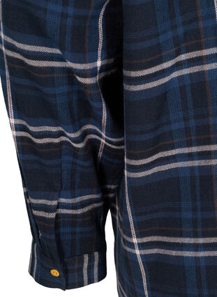 Løstsittende tunika med rutete mønster, Black Check Comb, Packshot image number 3