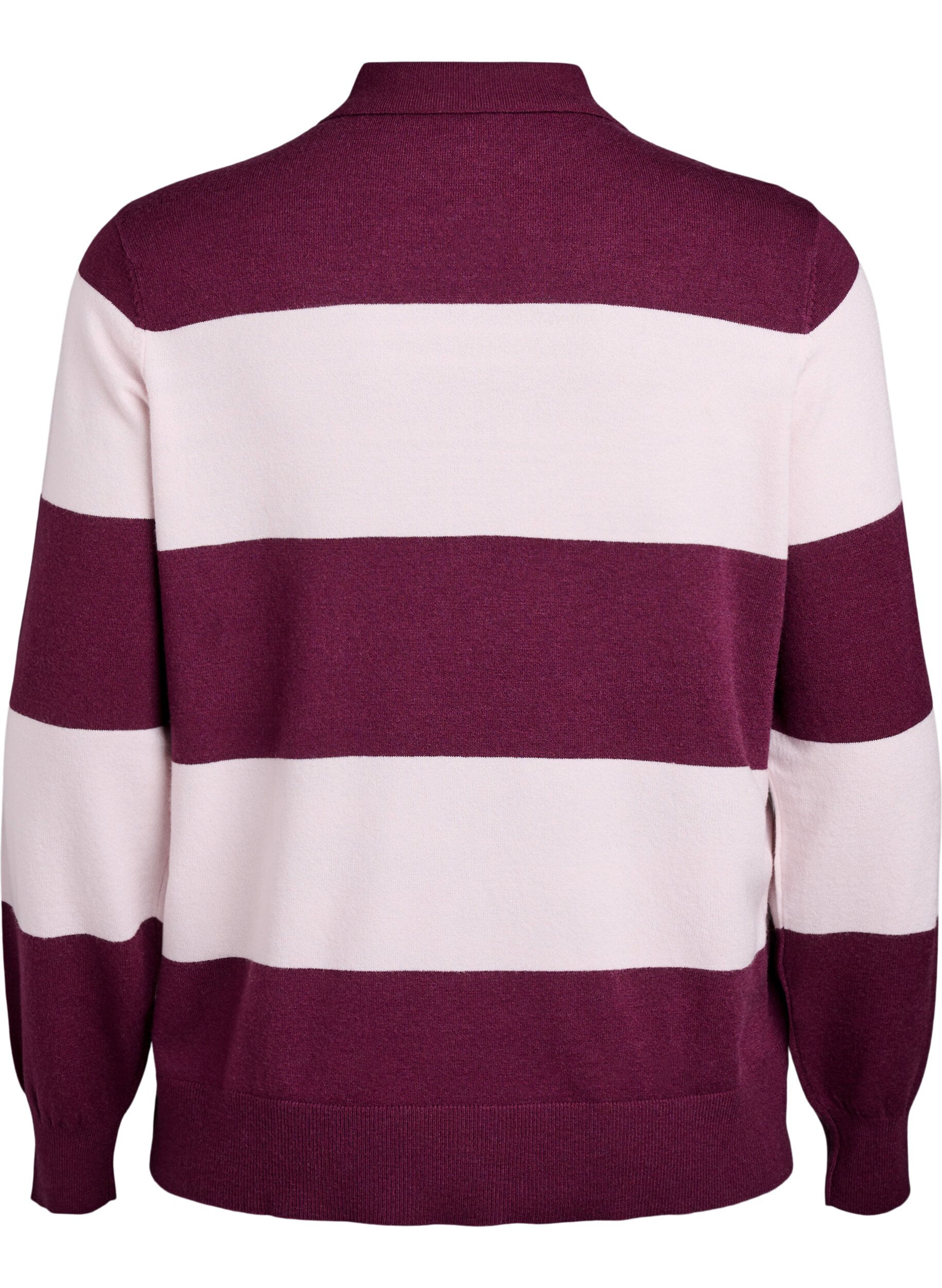 Zizzi Strikkeplagg med krage, R&oslash;d, Packshot image number 1