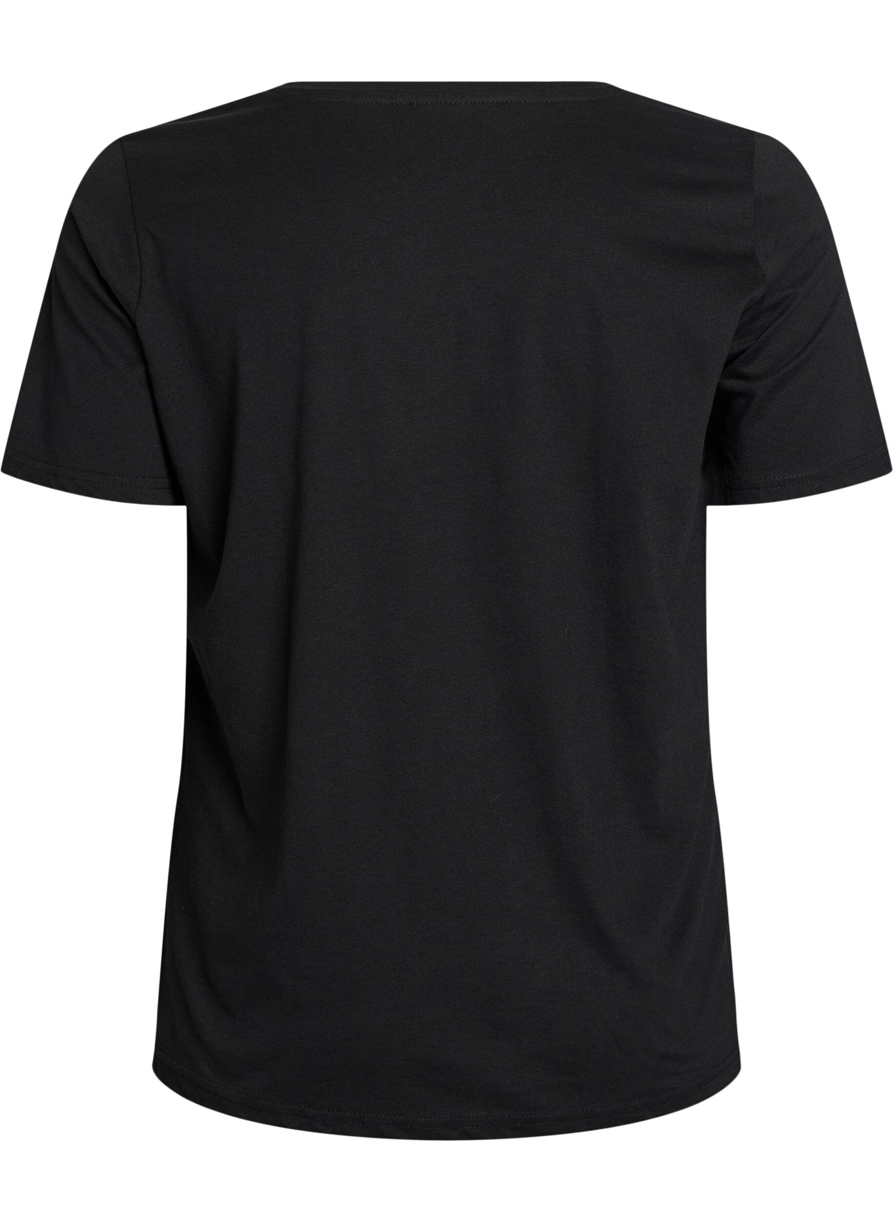 ZizziT-skjorte med trykk, Svart, Packshot image number 1