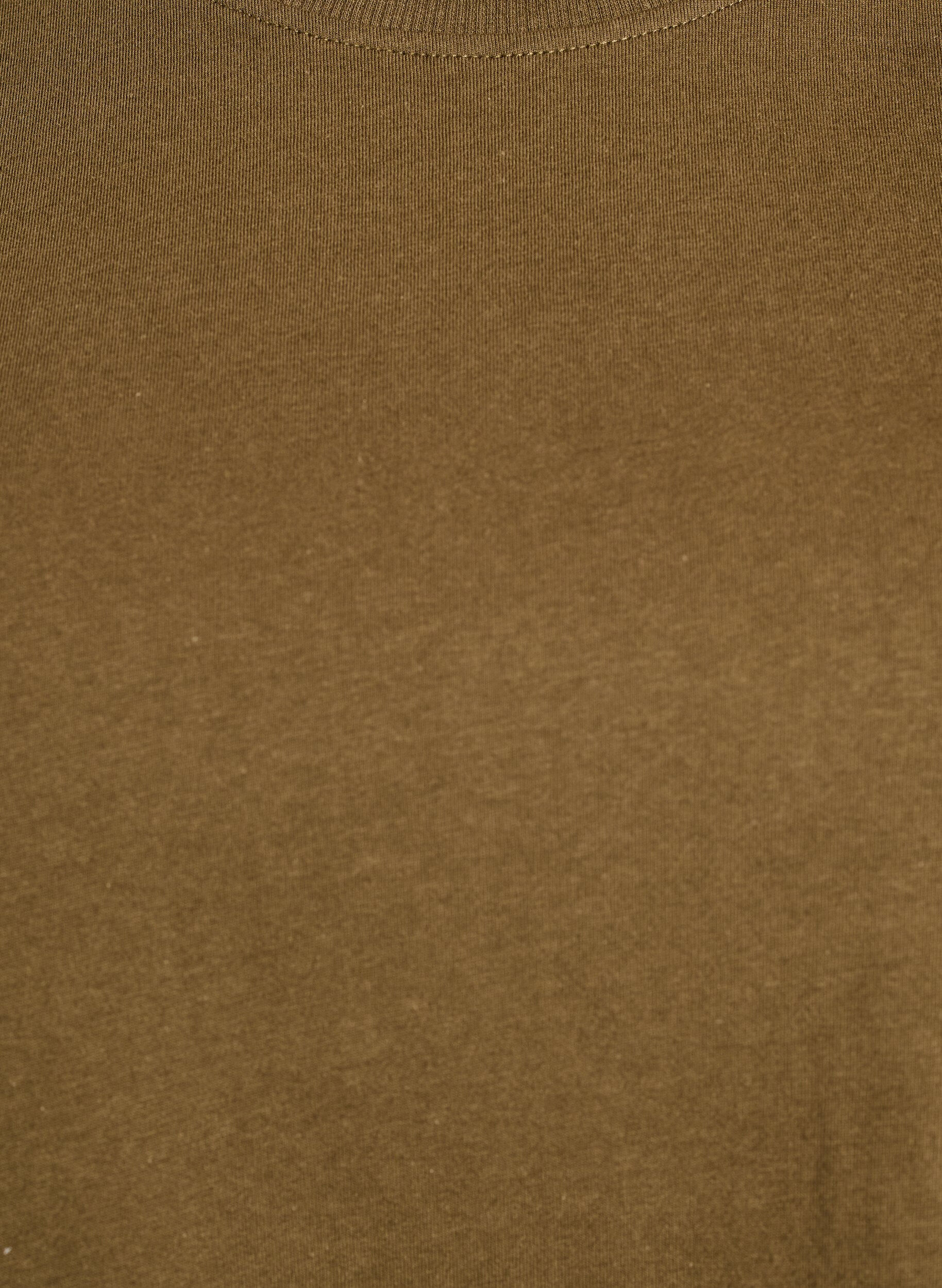 Zizzi Basic T-skjorte i bomull med rund hals, Gr&oslash;nn, Packshot image number 2