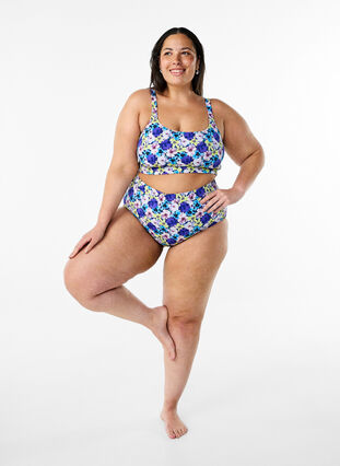 Zizzi Bikinitopp med justerbare stropper, Lilla, Model image number 1