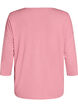 Jersey bluse med 3/4 ermer, Rosa, Packshot image number 1