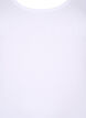 Ensfarget basic topp i bomull, Hvit, Packshot image number 2
