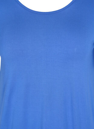 Kortermet viskosekjole med ryggdetaljer, Dazzling Blue, Packshot image number 2