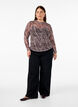Mesh-topp med sebram&oslash;nster, Svart, Model image number 1