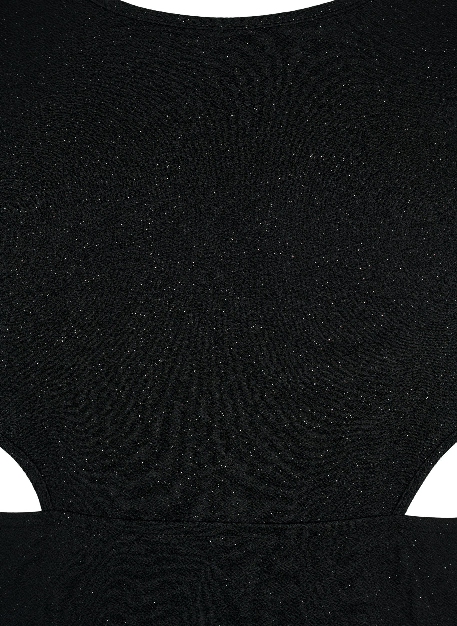 Zizzi Ermel&oslash;s kjole med utskj&aelig;ring, Black, Packshot image number 2