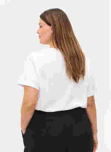 Basis T-skjorter i bomull, 2 stk., Black/B White, Model image number 1
