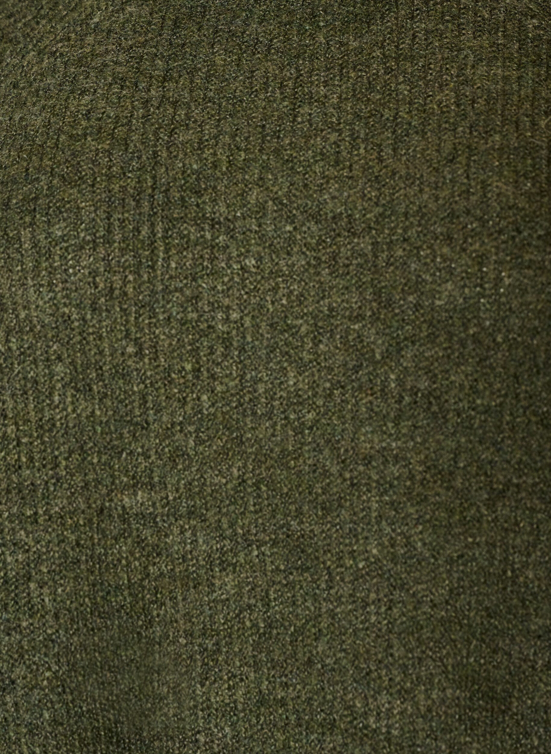 ZizziRibbestrikket genser med 3/4 ermer, Gr&oslash;nn, Packshot image number 2