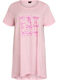 Kortermet nattkjole i &oslash;kologisk bomull, Rosa