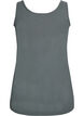 Ensfarget basic topp i bomull, Gr&oslash;nn, Packshot image number 1