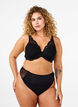 Mikrofiberstring med blonde, Svart, Model image number 0