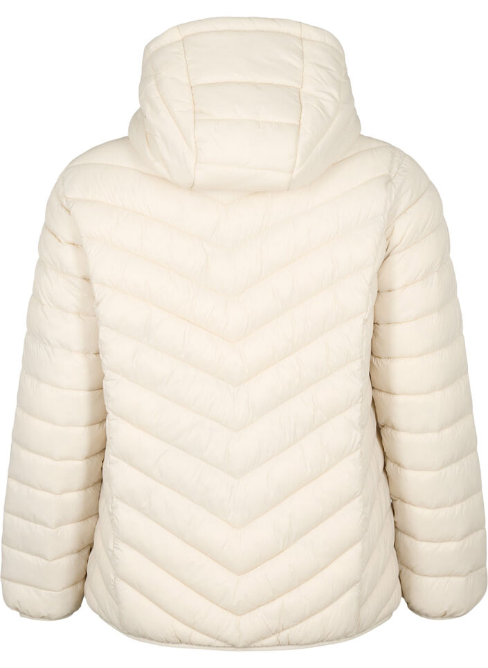 Lettvektsjakke med hette, Beige, Packshot image number 1