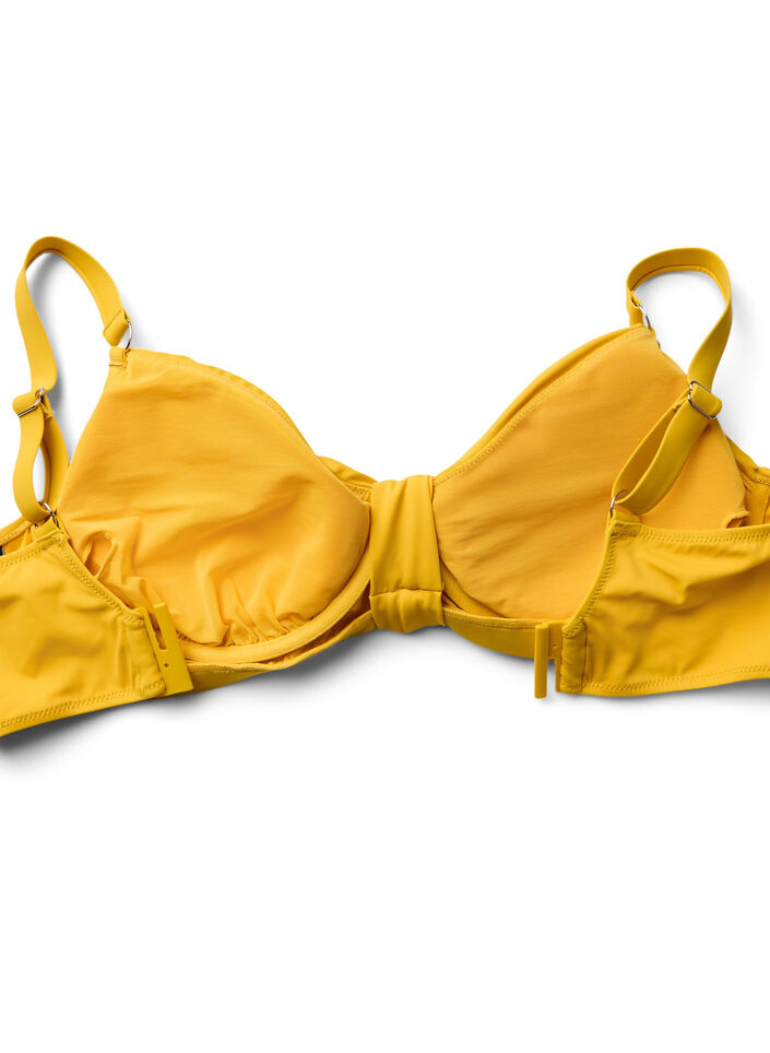 Bikini-topp med spiler og knutedetalj, Old gold, Packshot