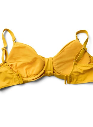 Zizzi Bikini-topp med spiler og knutedetalj, Gul, Packshot image number 3