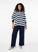 Langermet poloskjorte med striper, Blå, Model image number 1