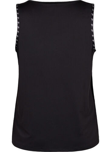 Ensfarget treningstopp, Black, Packshot image number 1