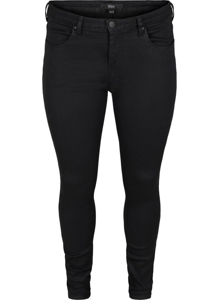 Supersmale Amy-jeans med h&oslash;y midje, Black, Packshot image number 0