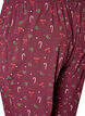 Pyjamasbukser med trykk, M&oslash;rk Bordeaux, Packshot image number 3