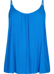 Topp i viskose med stropper, Victoria blue
