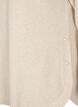 Strikket bluse med perledetaljer, Pumice Stone Mel., Packshot image number 3