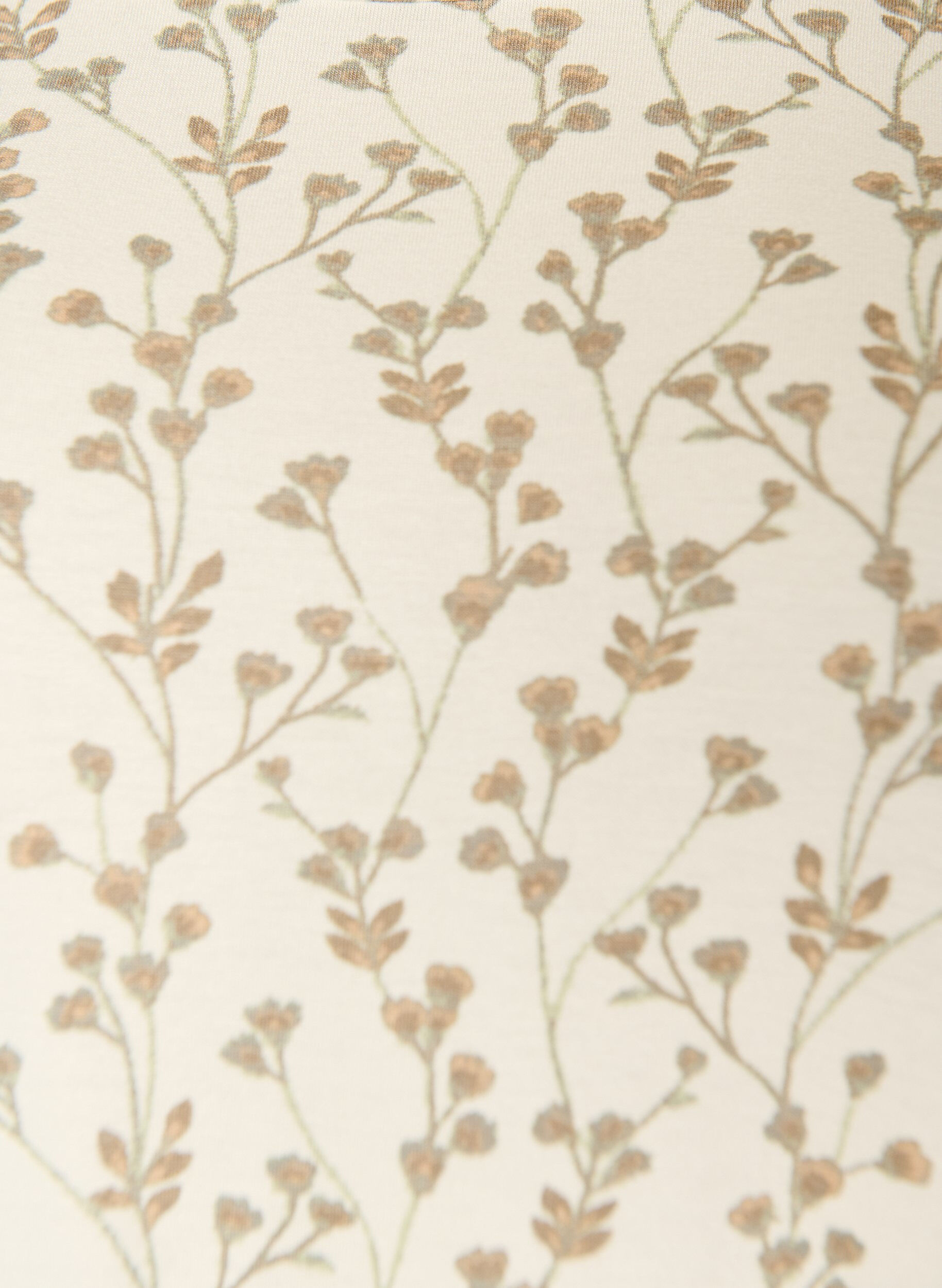 Zizzi T-skjorte med blomstertrykk, Vanilje, Packshot image number 2