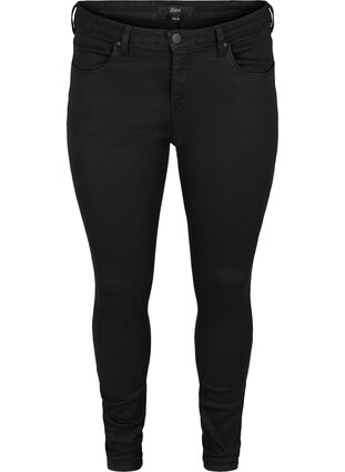 Super slim Amy jeans med høyt liv, Black, Packshot image number 0