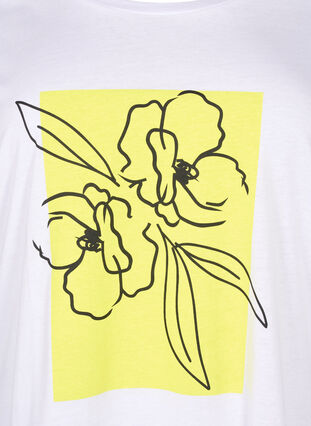 T-skjorte i bomull med motiv, B. White w. Sulphur, Packshot image number 2