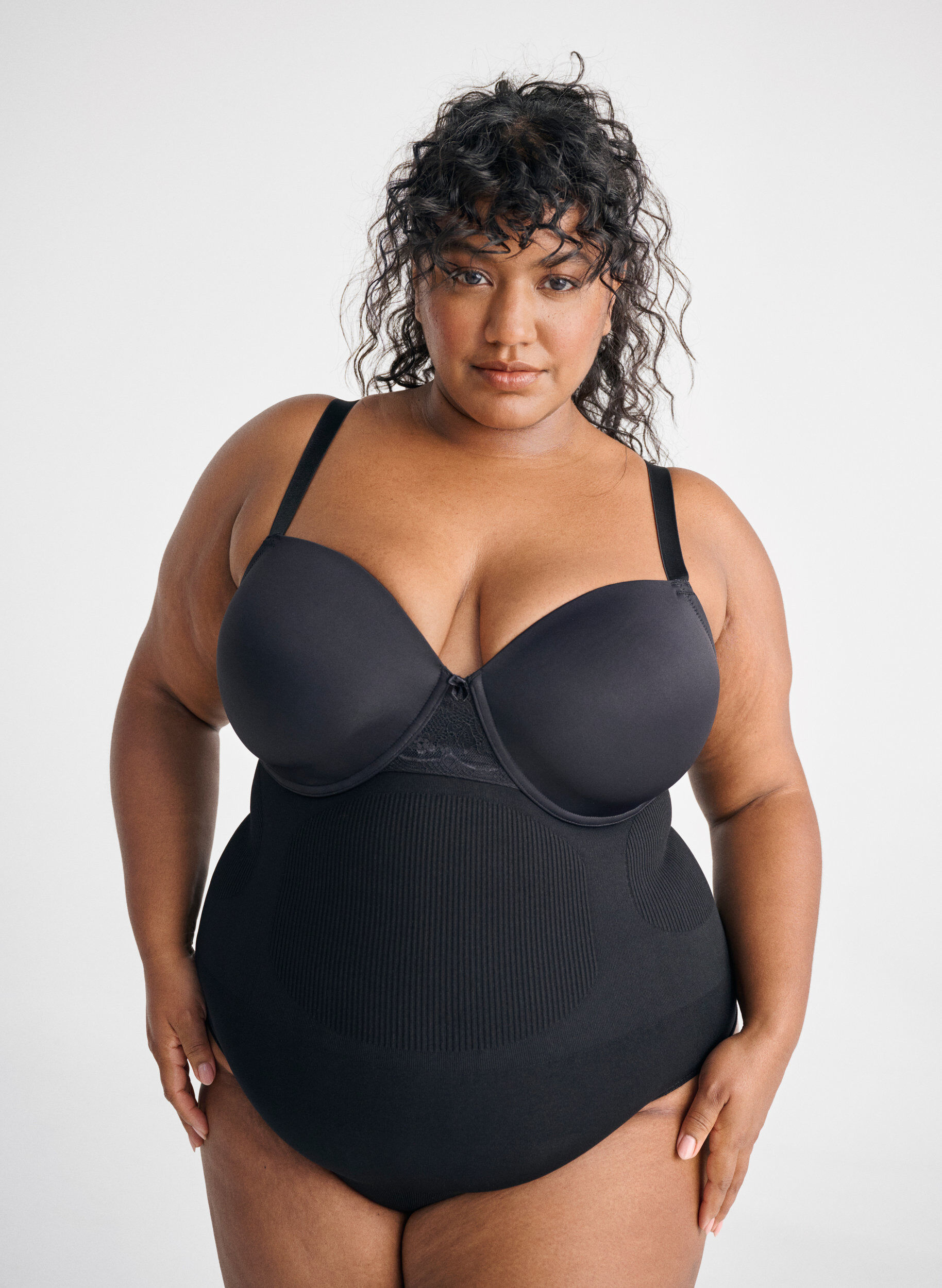 Zizzi Shapewear G-streng med h&oslash;yt liv, Svart, Image image number 0