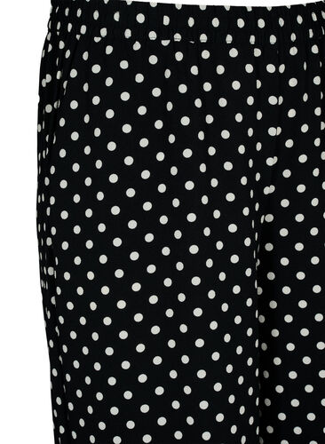 Culottebukser med mønster, Black w. Dots, Packshot image number 2