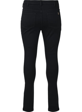 Zizzi Amy-jeans med høyt liv og knappelukking, Black, Packshot image number 1
