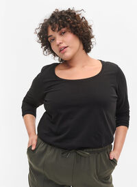 Basisgenser i bomull, 2 stk., Black/Navy B, Model