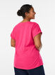 Kortermet T-skjorte i bomullsblanding, Rosa, Model image number 2