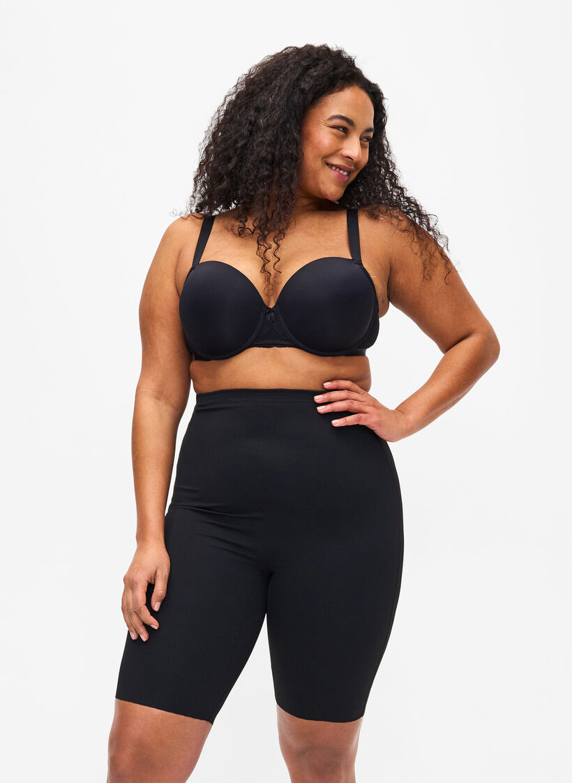 Lett shapewear lang shorts, Svart, Model image number 0