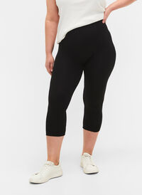 Sømløs 3/4-leggings, Black, Model