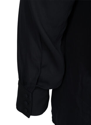 Bluse med lange ermer, Black, Packshot image number 3