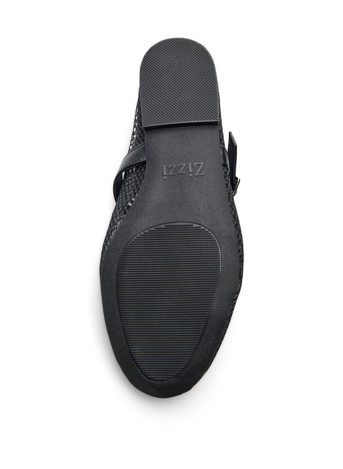 Mesh ballerina med stropp, Svart, Packshot image number 4