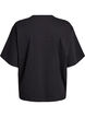 Oversized T-skjorte med halve ermer, Svart, Packshot image number 1