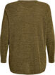 Langermet bluse med tekstur, Gr&oslash;nn, Packshot image number 1